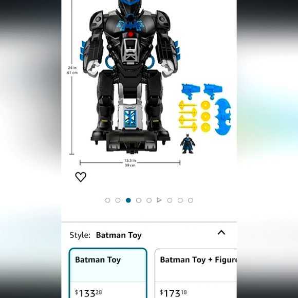 NEW $130 to $170 GIANT BATMAN ROBOT REMOTE TALKING SHOOTING+BATCAR - Picture 7 of 13